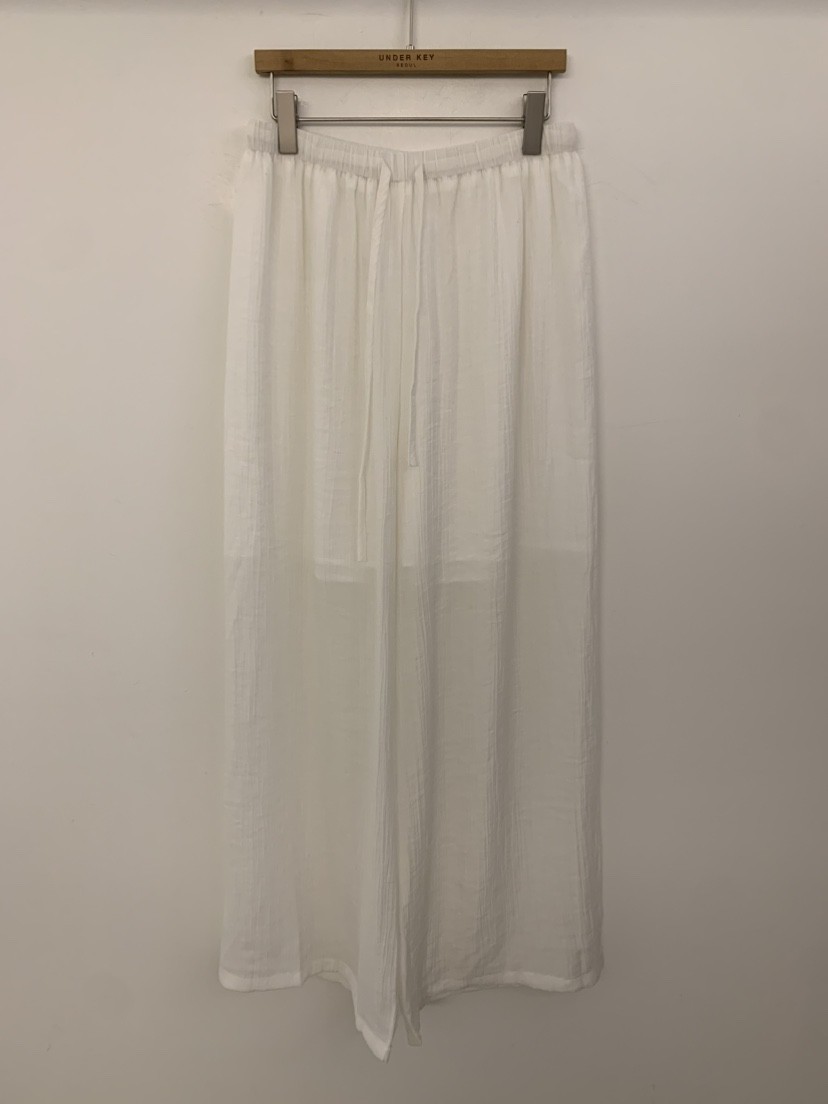 UNDER KEY韓國代購女裝新款休閑職業26春夏休閑褲天絲絲帶UNDER KEY休閑褲