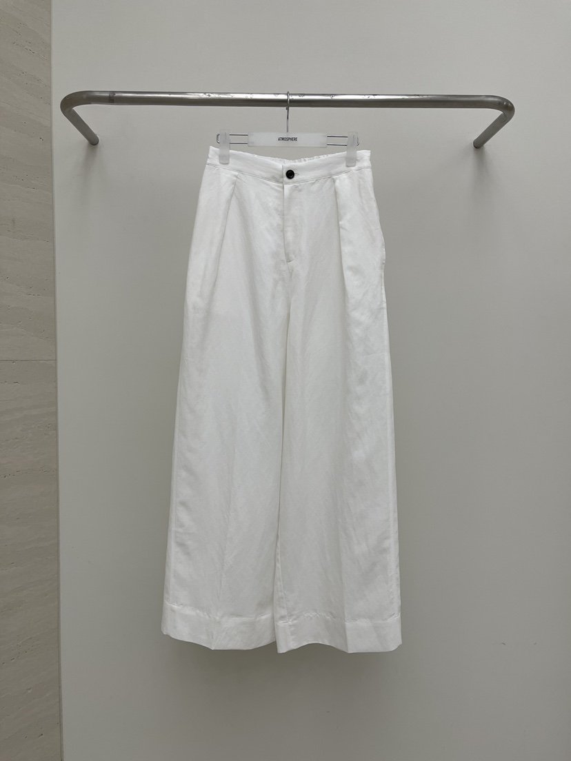 ATMOSPHERE韓國代購女裝新品真品熱賣26春夏休閑褲亞麻布ATMOSPHERE/BLING休閑褲