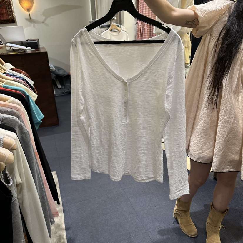 FURE東大門代購女裝新品26春夏時尚真品人氣休閑職業長袖T恤FURE長袖T恤