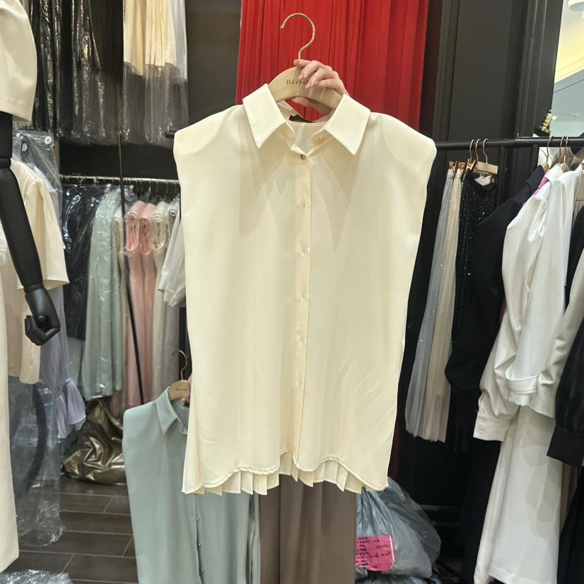 HERISH-HAUTE東大門直郵女裝新款休閑真品吊帶背心褶裥無袖Herish-Haute-A吊帶/背心