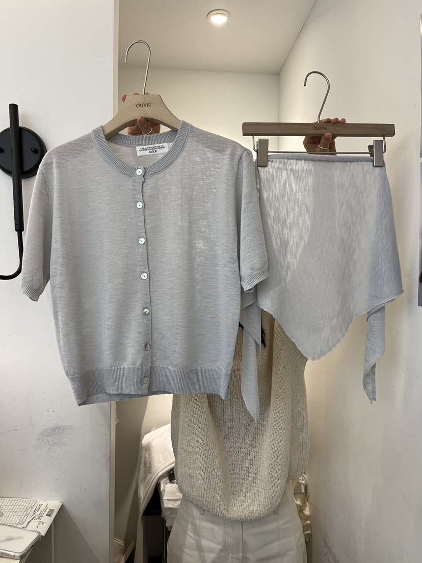 OUVIR東大門實拍女裝新款時尚26春夏推薦職業套裝亞麻開衫O.V.R/OUVIR套裝