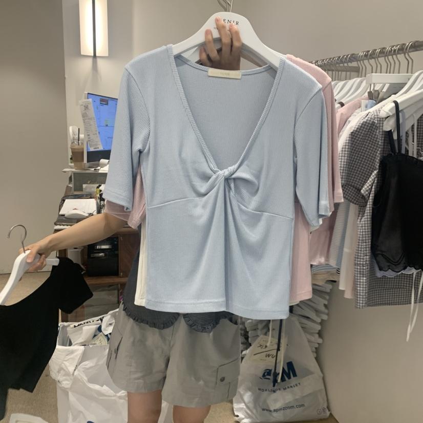 VENIR-a韓國代購女士新款人氣休閑推薦真品26春夏熱賣T恤VENIR-aT恤