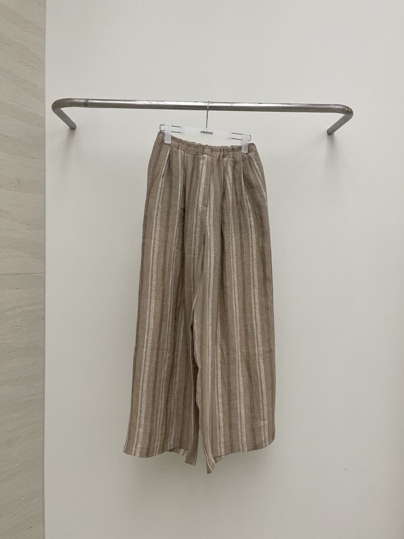 ATMOSPHERE韓國直郵女裝新品推薦26春夏人氣休閑褲亞麻布ATMOSPHERE/BLING休閑褲