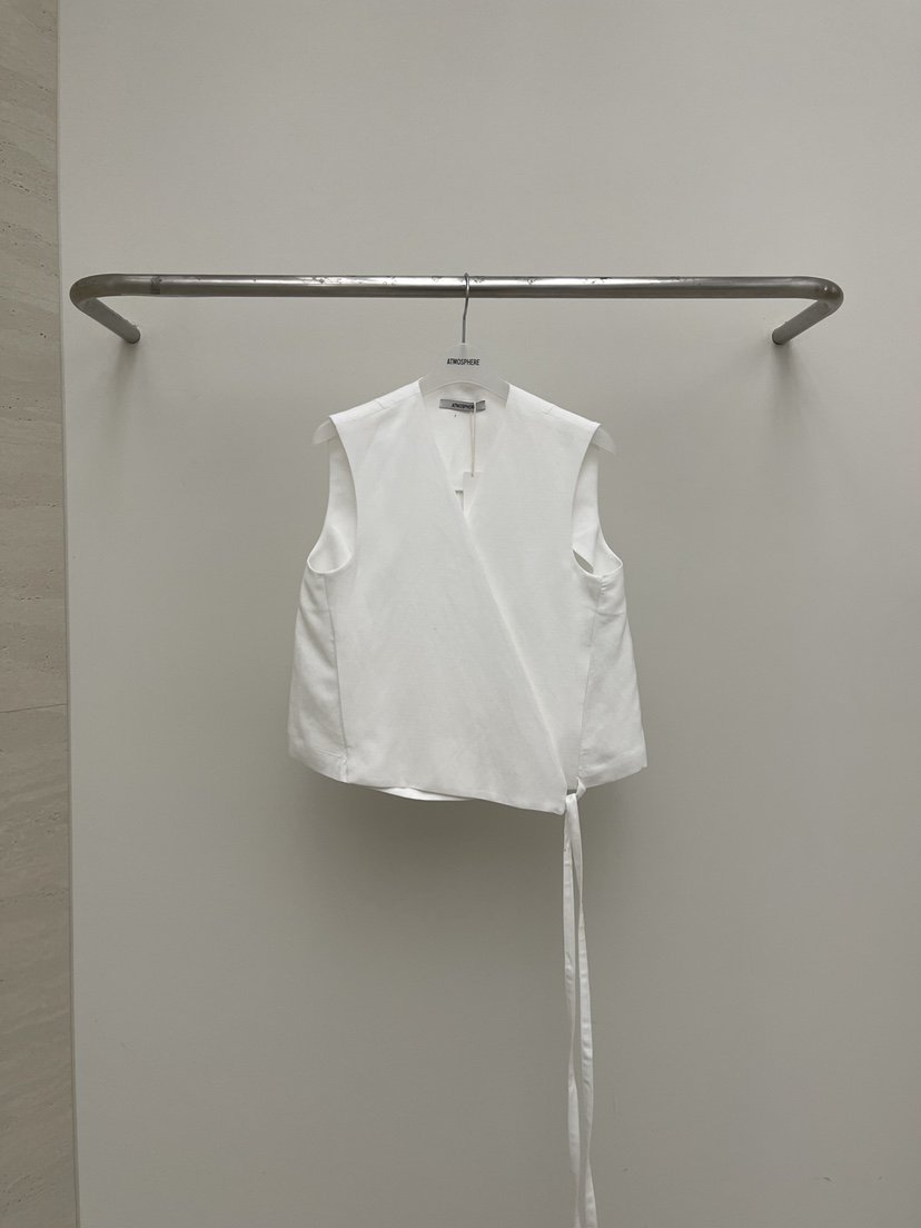 ATMOSPHERE韓國代購女裝新品熱賣真品26春夏人氣馬甲亞麻布ATMOSPHERE/BLING馬甲