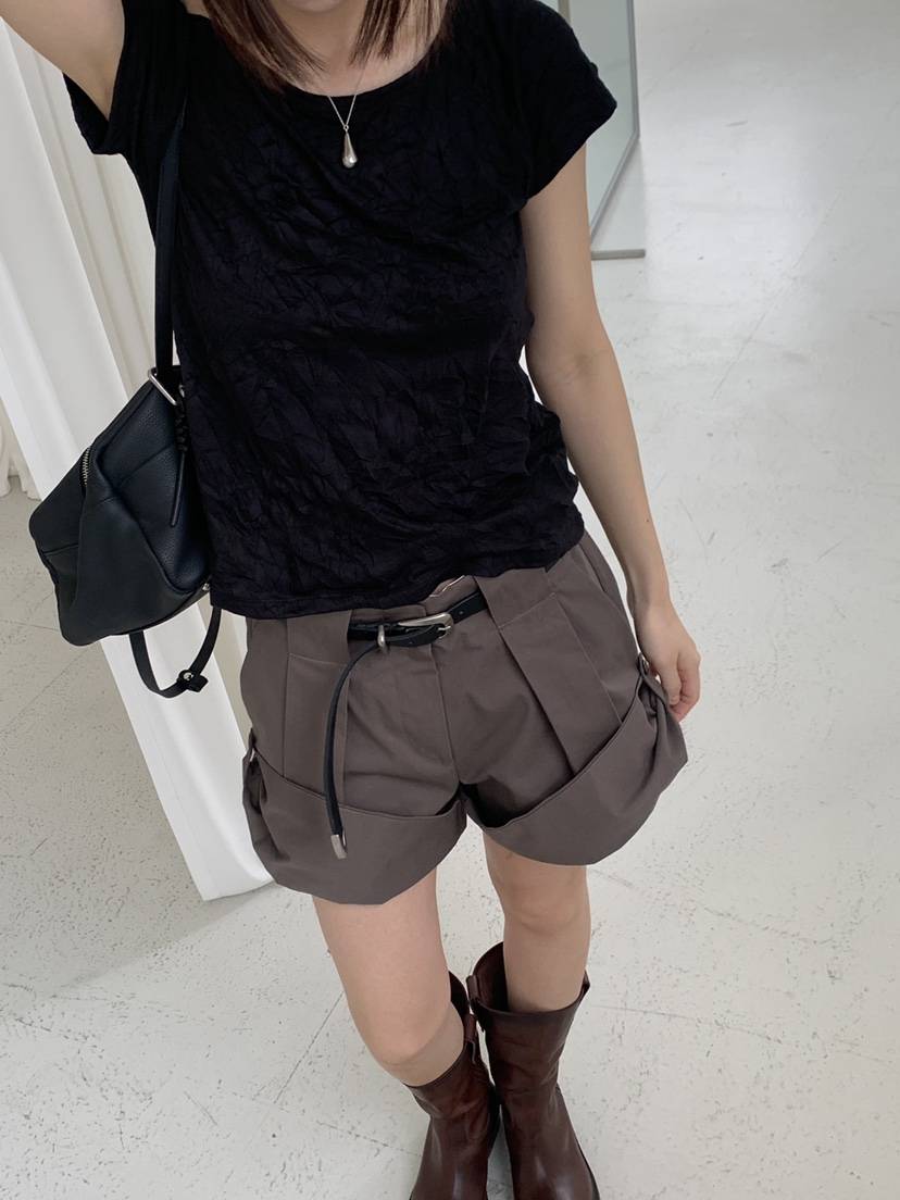 LOGARDEN東大門實拍女士新款時尚職業真品休閑短褲不含腰帶LO GARDEN短褲