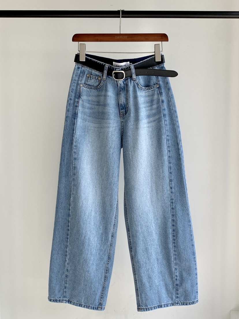 DAVICHI/D.SECOND韓國代購女士新款熱賣牛仔褲含隨機腰帶DAVICHI/D.SECOND牛仔褲