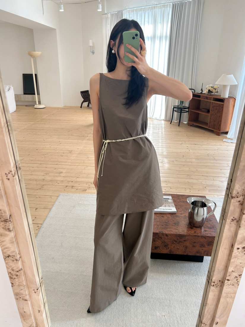 ME MO東大門實拍女裝新品休閑職業人氣熱賣連衣裙含腰繩ME MO連衣裙