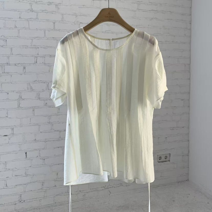 THE ABLE韓國代購女士新款26春夏真品休閑時尚襯衫蕾絲衫THE ABLE/TA襯衫/蕾絲衫