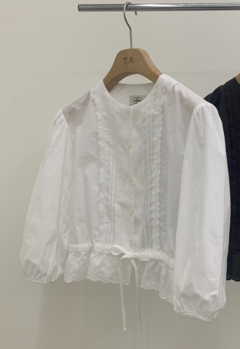 THE ABLE東大門直郵女士新品26春夏熱賣休閑襯衫蕾絲衫褶裥THE ABLE/TA襯衫/蕾絲衫