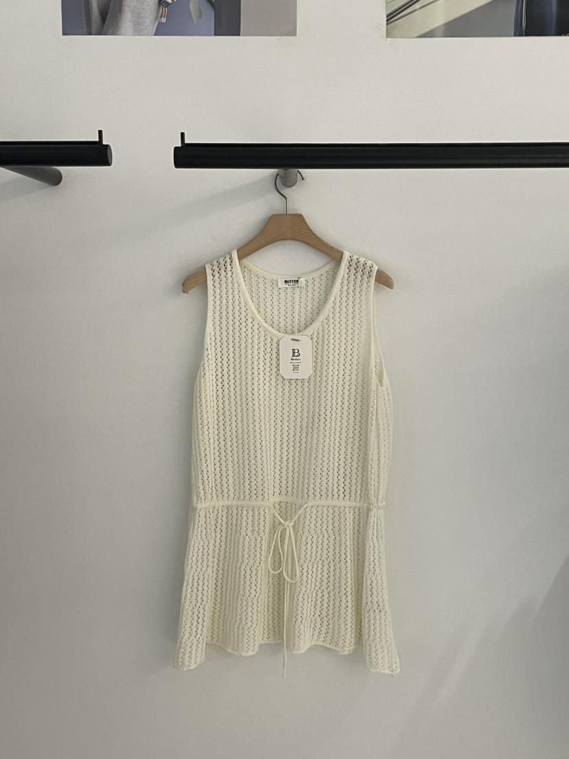 BUTTER-P韓國直郵女士新款26春夏職業真品吊帶背心網眼腰帶BUTTER-P吊帶/背心