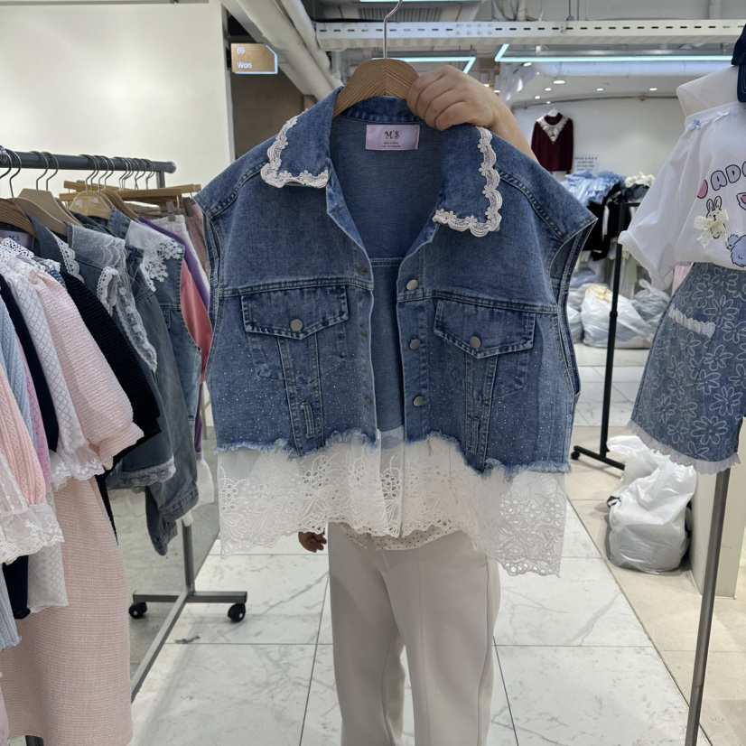 MS韓國代購女裝新品26夏季休閑推薦26春夏職業熱賣時尚馬甲MS馬甲