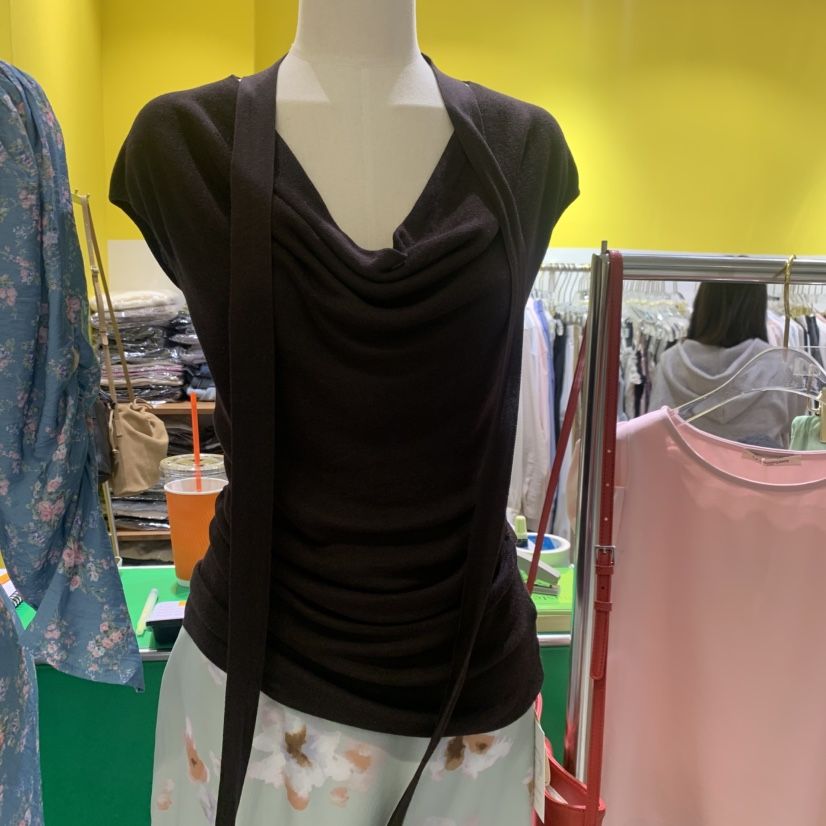 LE MASTERPLACE韓國代購女士新款職業時尚26夏季針織衫系帶Le masterpiece針織衫