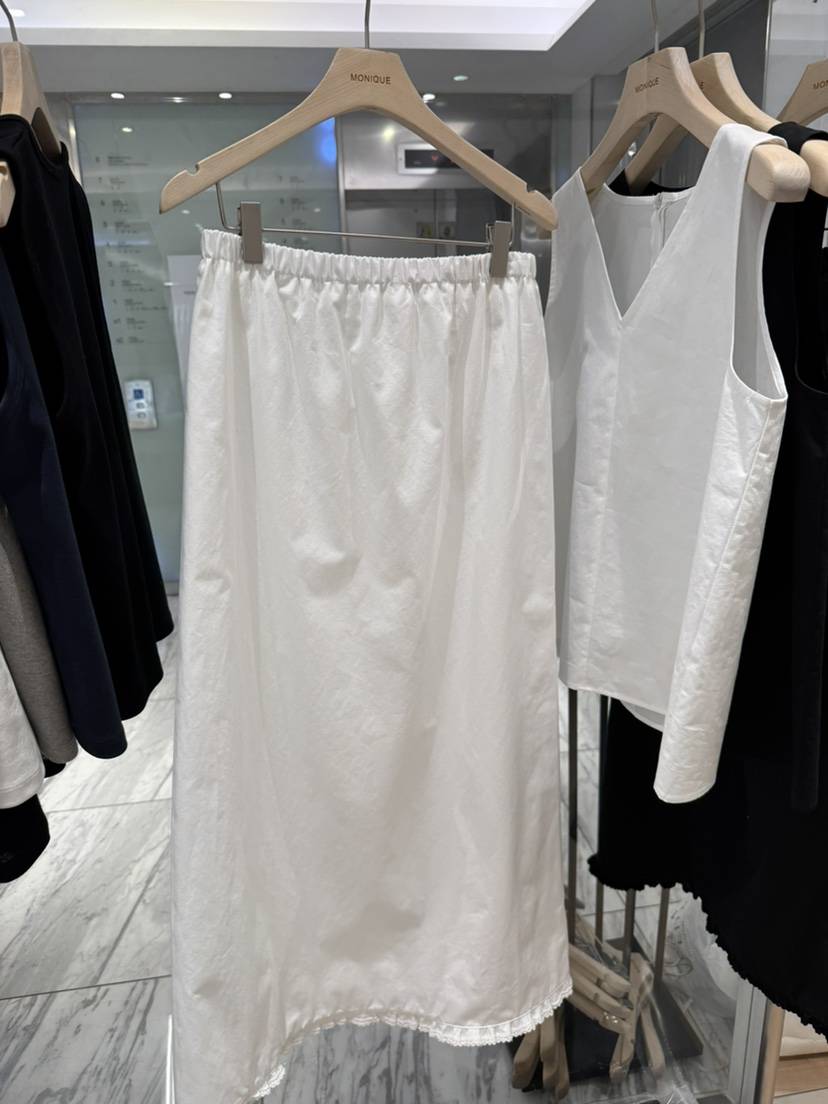 MONIQUE韓國代購女士新款時尚26春夏人氣推薦26夏季長裙亞麻MONIQUE長裙