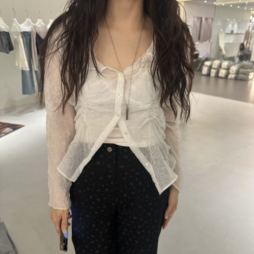 LOVE YOU SO MUCH/MORE THAN YESTERDAY韓國直郵女裝新款26夏季襯衫蕾絲衫不含內搭LYSM/MORE THAN YESTERDAY襯衫/蕾絲衫