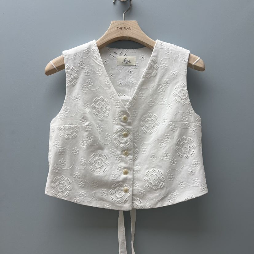 THEPLAN韓國直郵實拍女裝新品休閑人氣熱賣推薦時尚馬甲刺繡THE PLAN馬甲