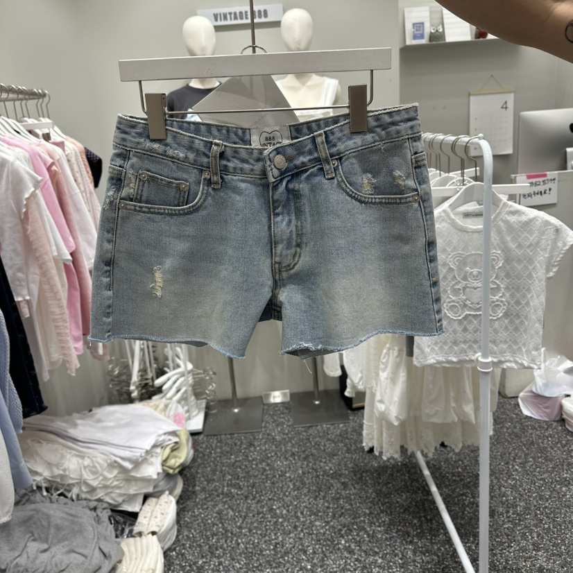 VINTAGE 888韓國直郵實拍女裝新品推薦熱賣休閑短褲絲帶VINTAGE888/TRIPLE EIGHT短褲