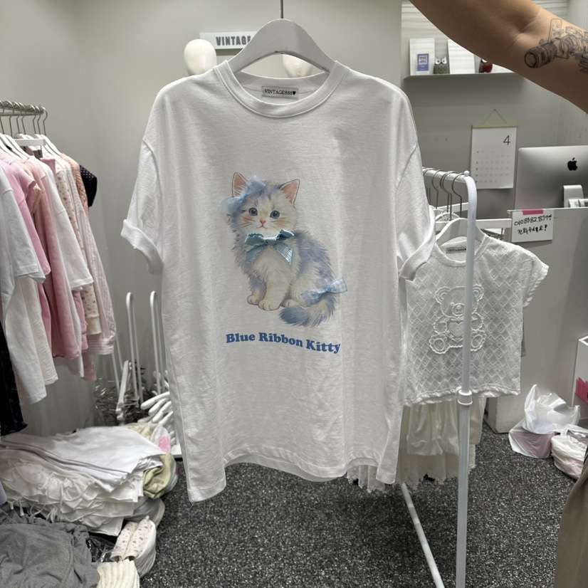 VINTAGE 888韓國直郵女裝新品26春夏真品時尚推薦休閑T恤VINTAGE888/TRIPLE EIGHTT恤