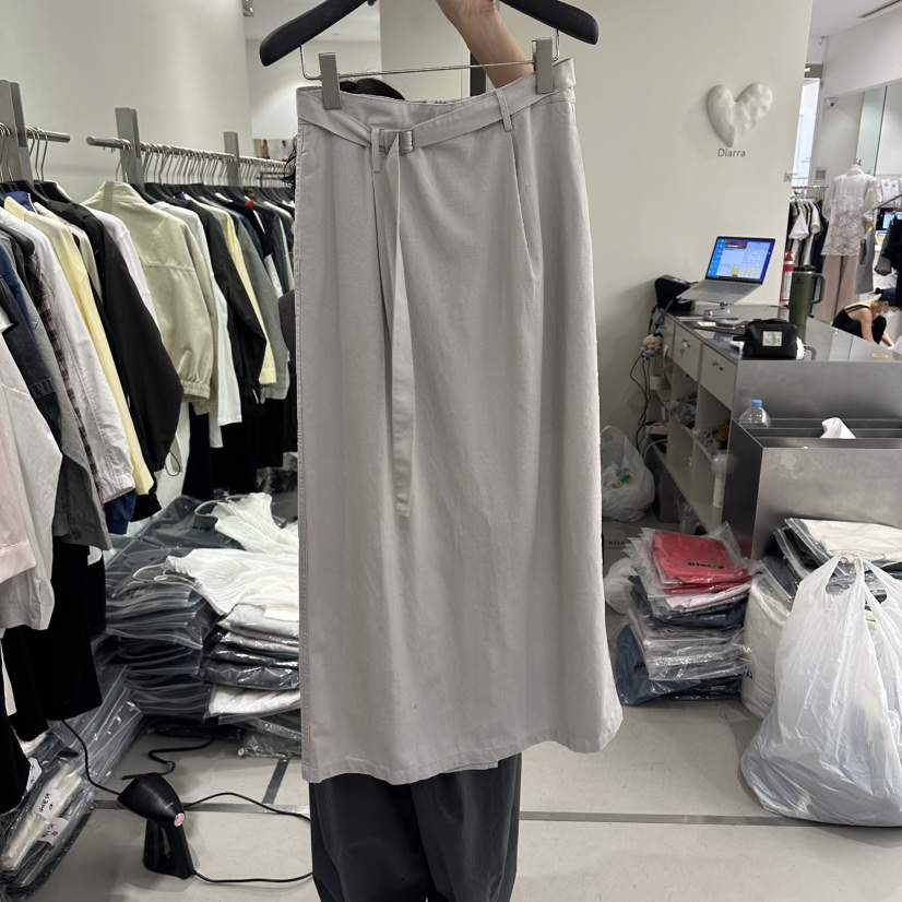 DIARRA韓國直郵女士新款職業推薦熱賣時尚人氣長裙含腰帶DIARRA長裙