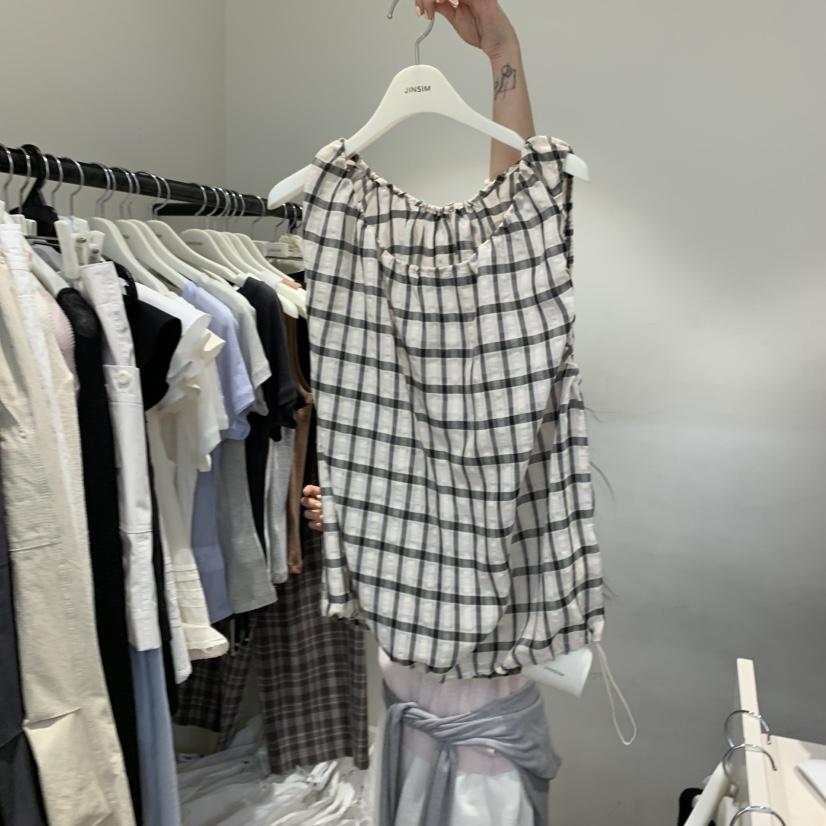 JINSIM韓國代購女士新品休閑熱賣26夏季26春夏推薦吊帶背心JINSIM吊帶/背心