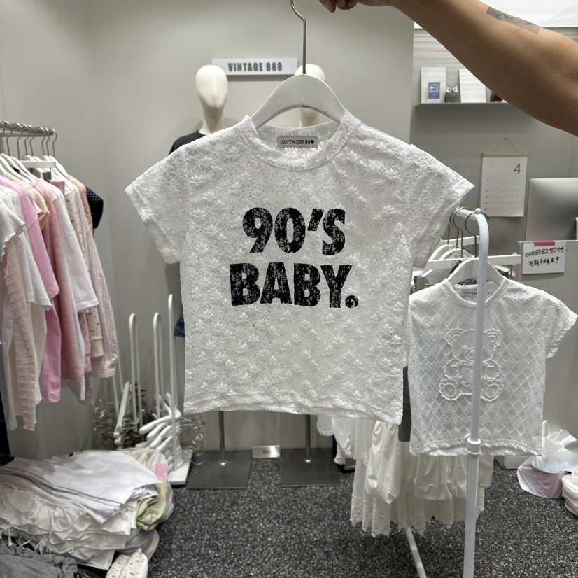 VINTAGE 888東大門實拍韓國女士新品時尚熱賣人氣T恤蕾絲VINTAGE888/TRIPLE EIGHTT恤