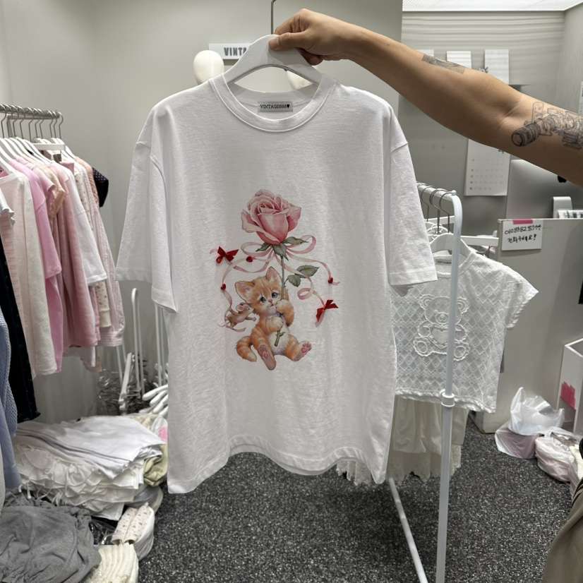 VINTAGE 888韓國直郵女士新款職業人氣休閑熱賣時尚26春夏T恤VINTAGE888/TRIPLE EIGHTT恤