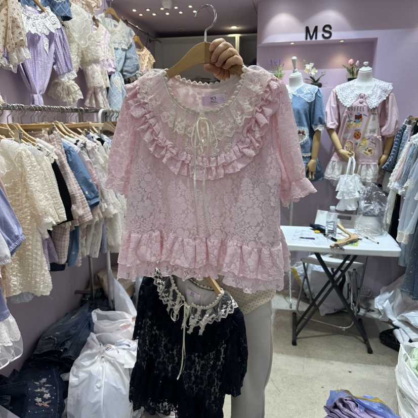 MS東大門代購女士新品推薦熱賣休閑時尚職業真品襯衫蕾絲衫MS襯衫/蕾絲衫
