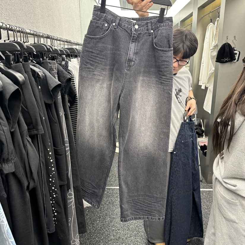 NUEUN韓國直郵女士新品熱賣職業真品人氣時尚推薦牛仔褲拉絨NUEUN/SEEOT牛仔褲