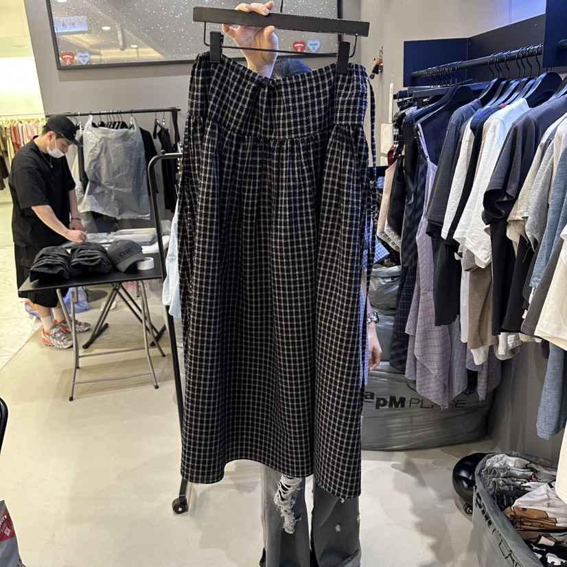 CREDITO韓國東大門代購女士新款人氣26春夏休閑推薦長裙系帶CREDITO長裙