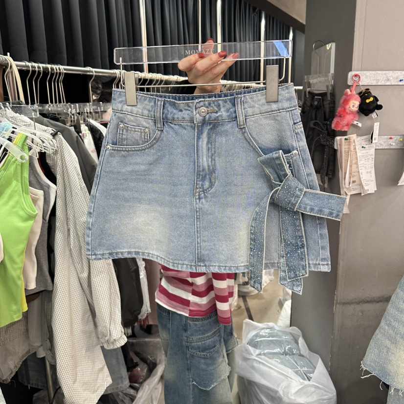 MOMAZU韓國直郵女士新款26春夏26夏季推薦人氣裙褲短款絲帶MOMAZU裙褲