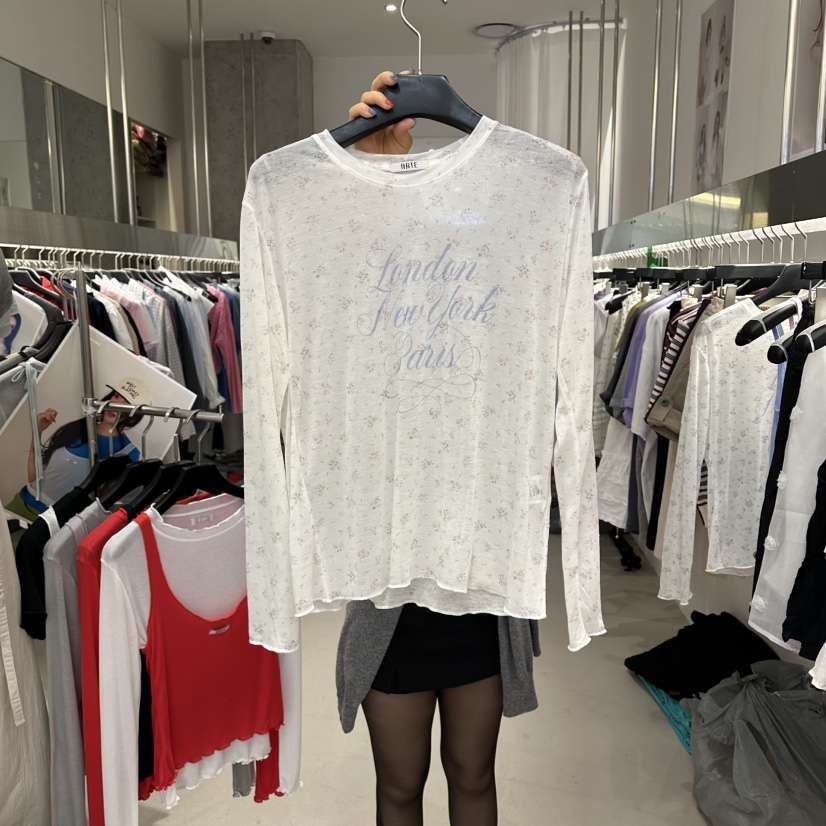 ARTE STUDIO/ATTENTION EDITORIAL韓國東大門直郵女裝新款26夏季長袖T恤天絲ARTE Studio長袖T恤