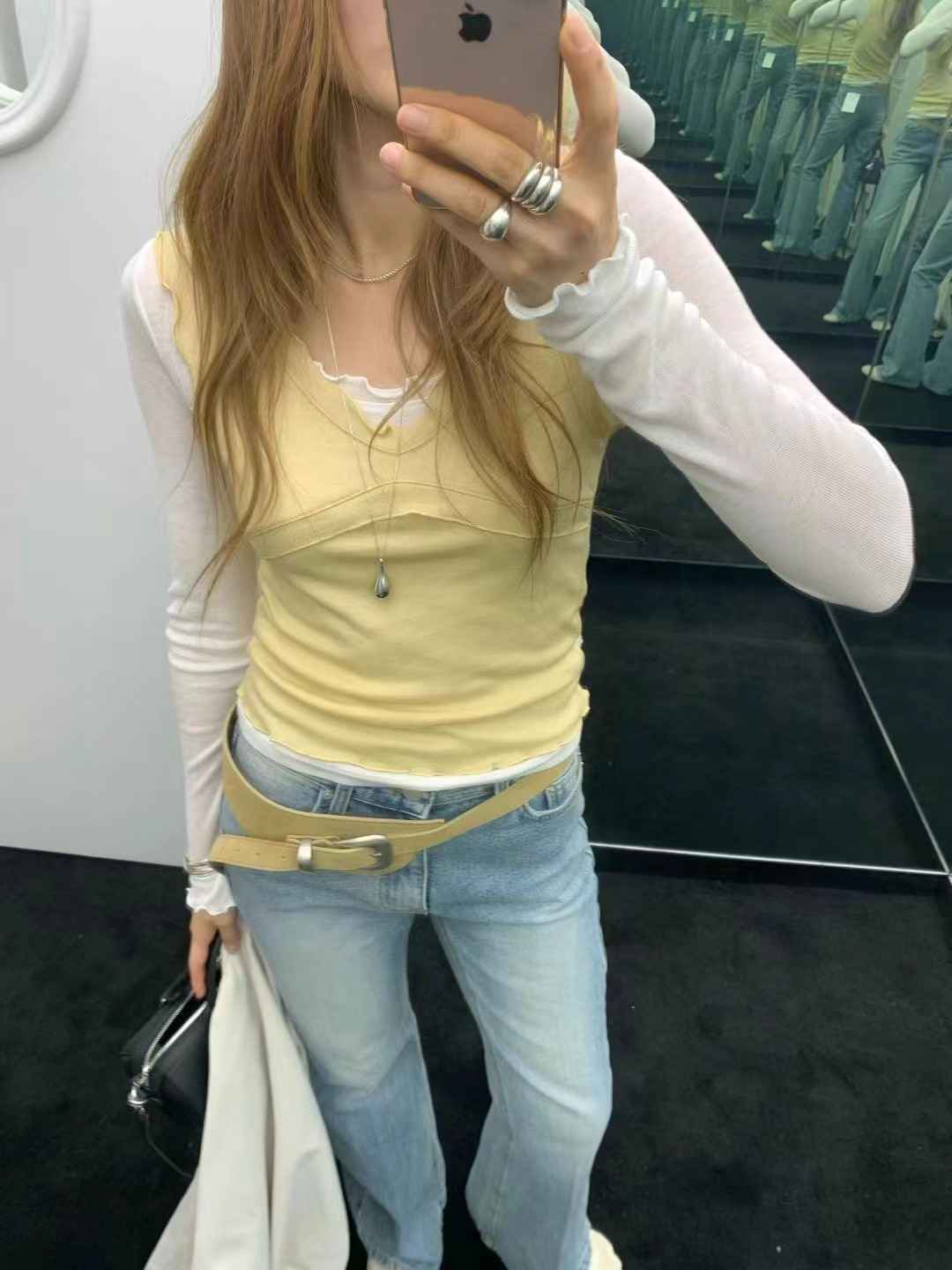 ONDA韓國代購女士新款26春夏休閑職業推薦吊帶背心不含內搭ONDA吊帶/背心