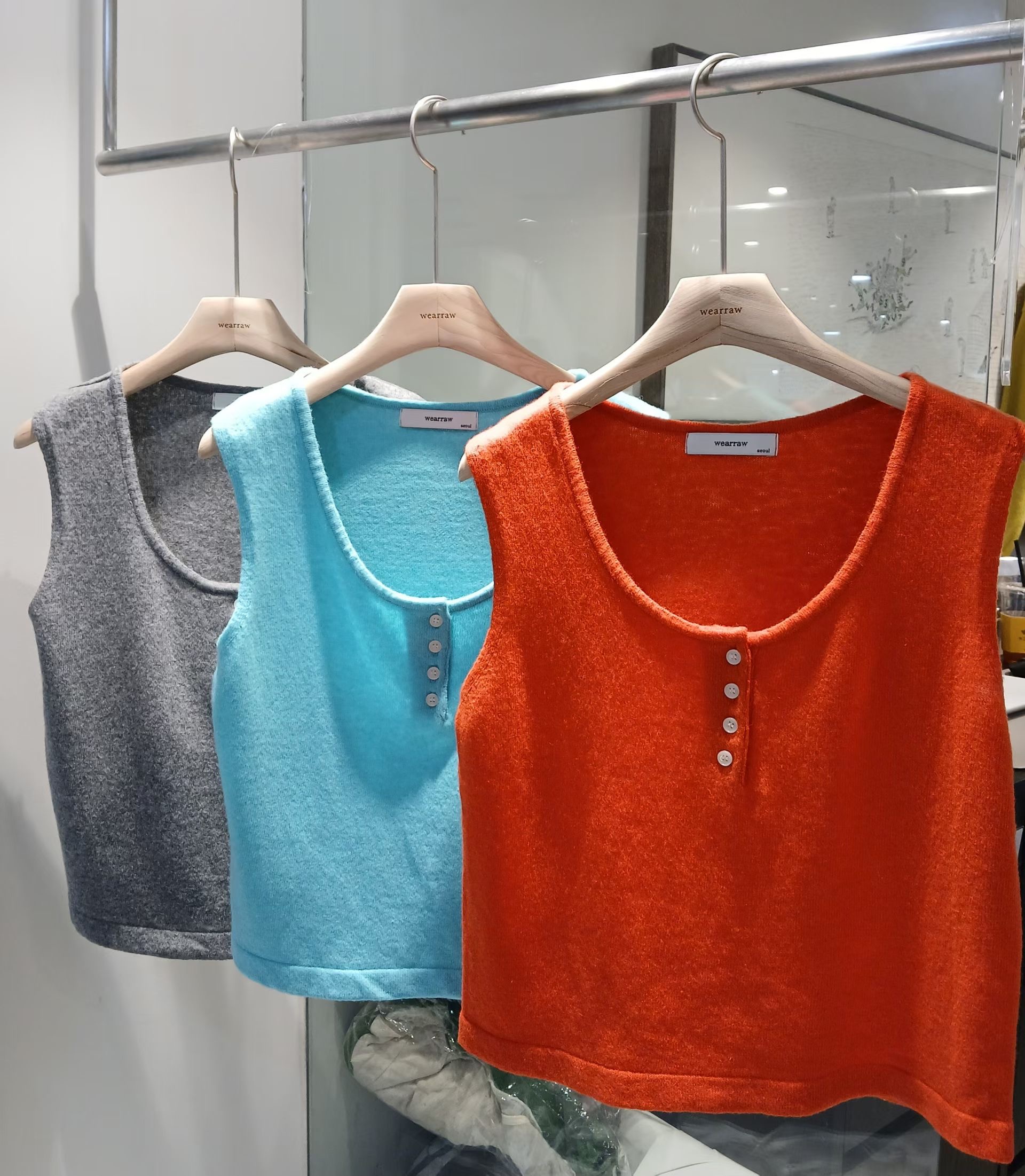 WEARRAW/WELL ROW韓國代購女裝新款休閑推薦熱賣吊帶背心WEARRAW/WELL ROW吊帶/背心