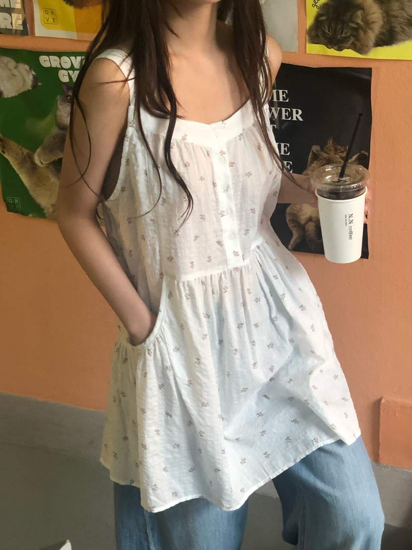 ONDO-P韓國直郵女士新款推薦職業休閑時尚26夏季連衣裙花朵ONDO-P連衣裙