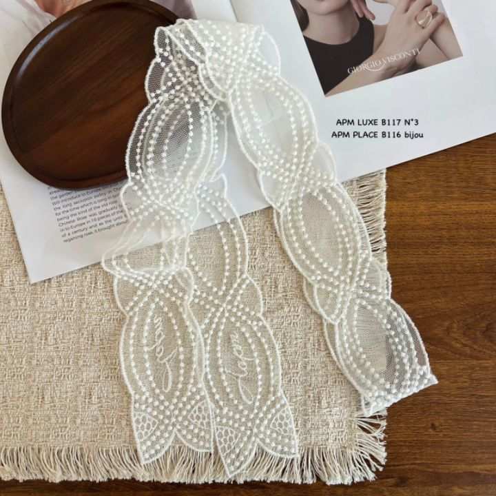 N3東大門實拍女士新款26春夏推薦真品休閑圍巾披肩蕾絲絲帶N3圍巾/披肩