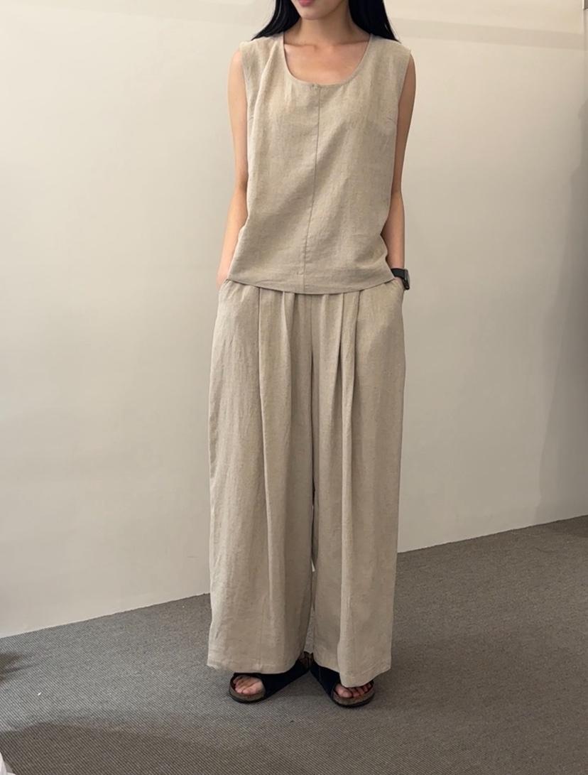 MONE-A韓國直郵女士新款時尚熱賣職業人氣休閑吊帶背心亞麻MONE-A吊帶/背心