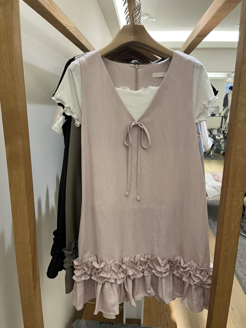 TIZZI韓國代購女士新款26春夏熱賣時尚休閑連衣裙不含內搭TIZZI連衣裙