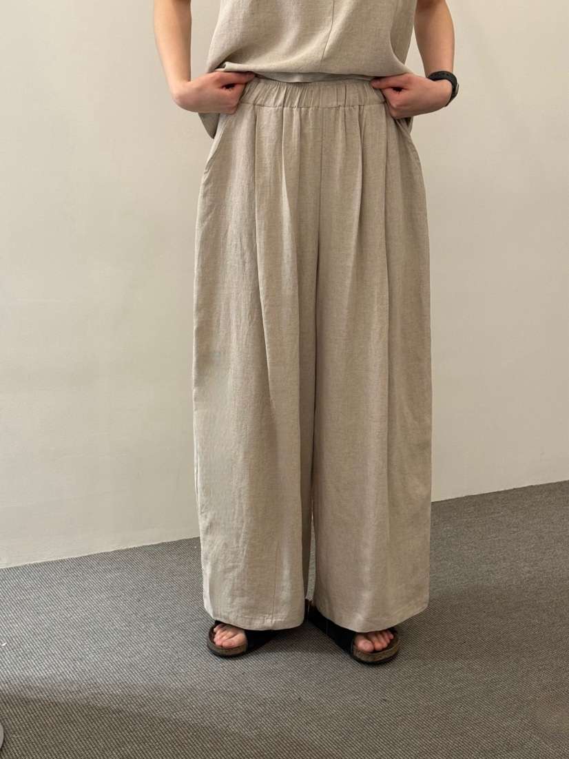 MONE-A韓國直郵女裝新款推薦時尚人氣職業26春夏休閑褲亞麻布MONE-A休閑褲