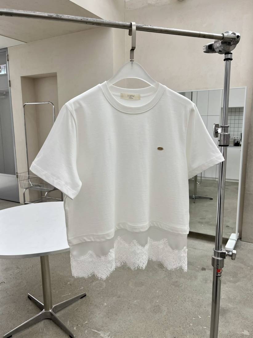 J CRANE-A韓國直郵女裝新品人氣休閑職業熱賣26春夏T恤蕾絲J CRANET恤