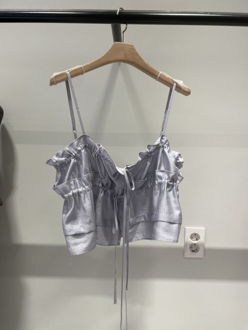 ORMORE韓國直郵女士新款26春夏26夏季休閑熱賣吊帶背心褶皺ORMORE吊帶/背心