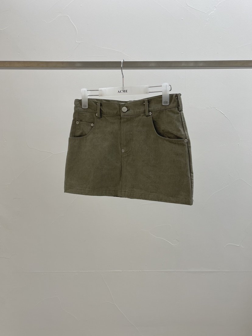 ACME韓國東大門代購女士新款26春夏人氣休閑短裙不含腰帶ACME短裙