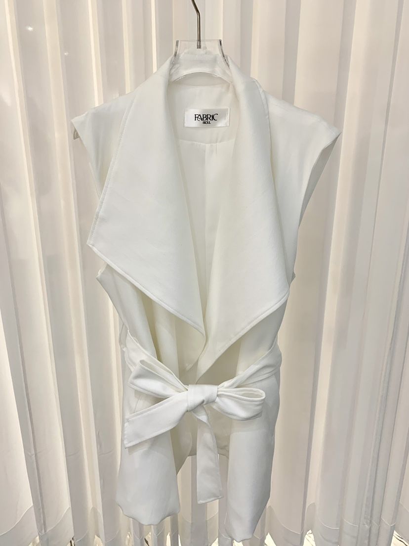 FABRIC韓國直郵女士新品26夏季人氣熱賣推薦休閑馬甲含腰帶FABRIC馬甲