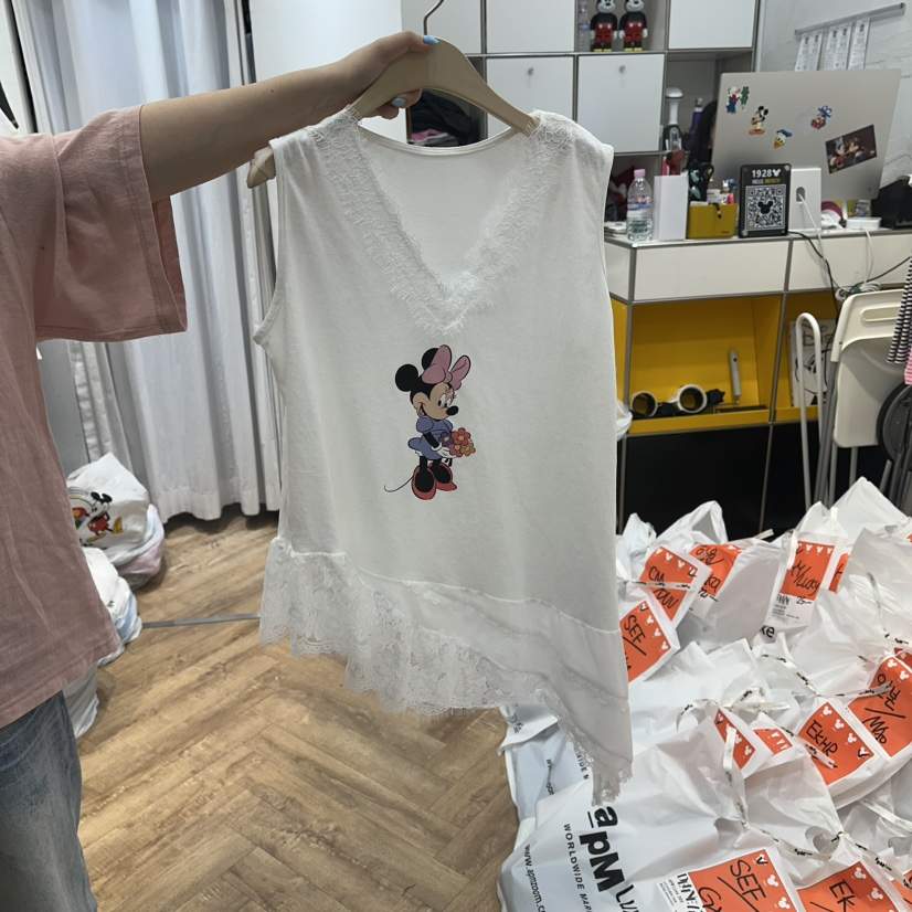 DE LINE韓國東大門直郵女士新款時尚推薦26夏季吊帶背心蕾絲DE LINE吊帶/背心