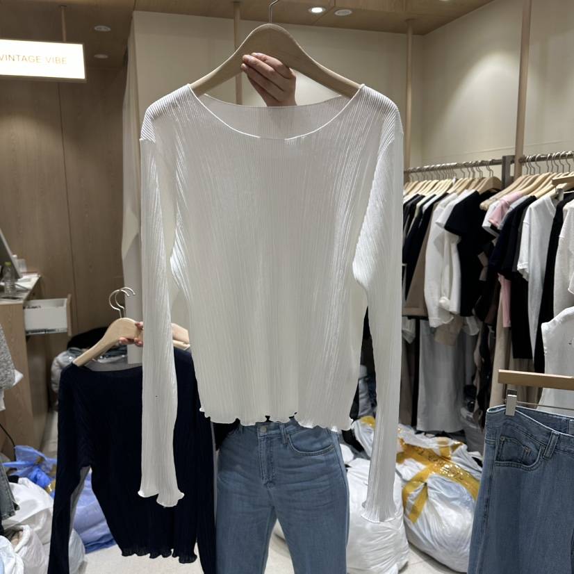 VINTAGE VIBE東大門實拍韓國女士新品職業人氣休閑長袖T恤VINTAGE VIBE長袖T恤