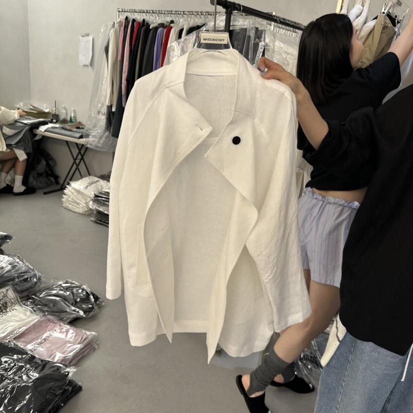 DOUBLE STANDARD/LE SMOKING/MAISONSTAFF韓國直郵實拍女士新品休閑夾克MAISONSTAFF夾克