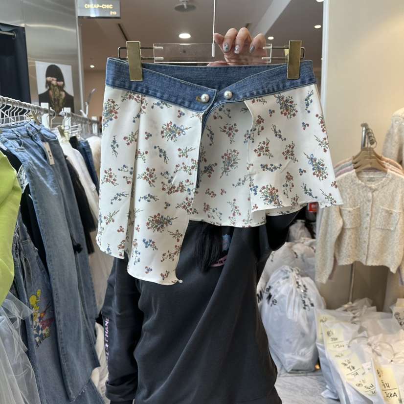 CHEAP-CHIC韓國直郵女裝新品休閑時尚人氣26春夏短裙花朵腰帶CHEAP-CHIC/CHARLES THE SECOND短裙