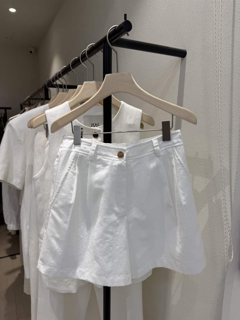 POSTMODERN韓國直郵女士新款26春夏26夏季推薦職業短褲亞麻POSTMODERN短褲