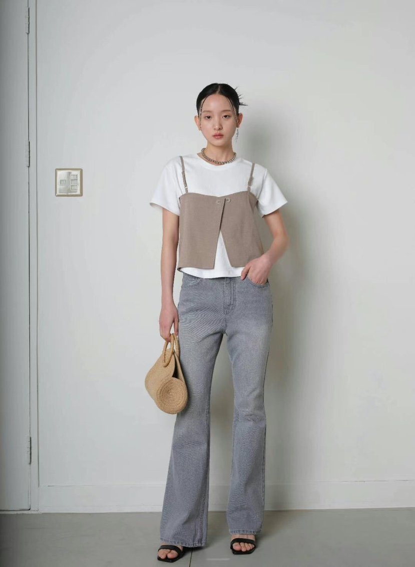 GENTLE B/LOVENTINA東大門實拍韓國女裝新品26春夏吊帶背心兩面穿GENTLE B/LOVENTINA吊帶/背心