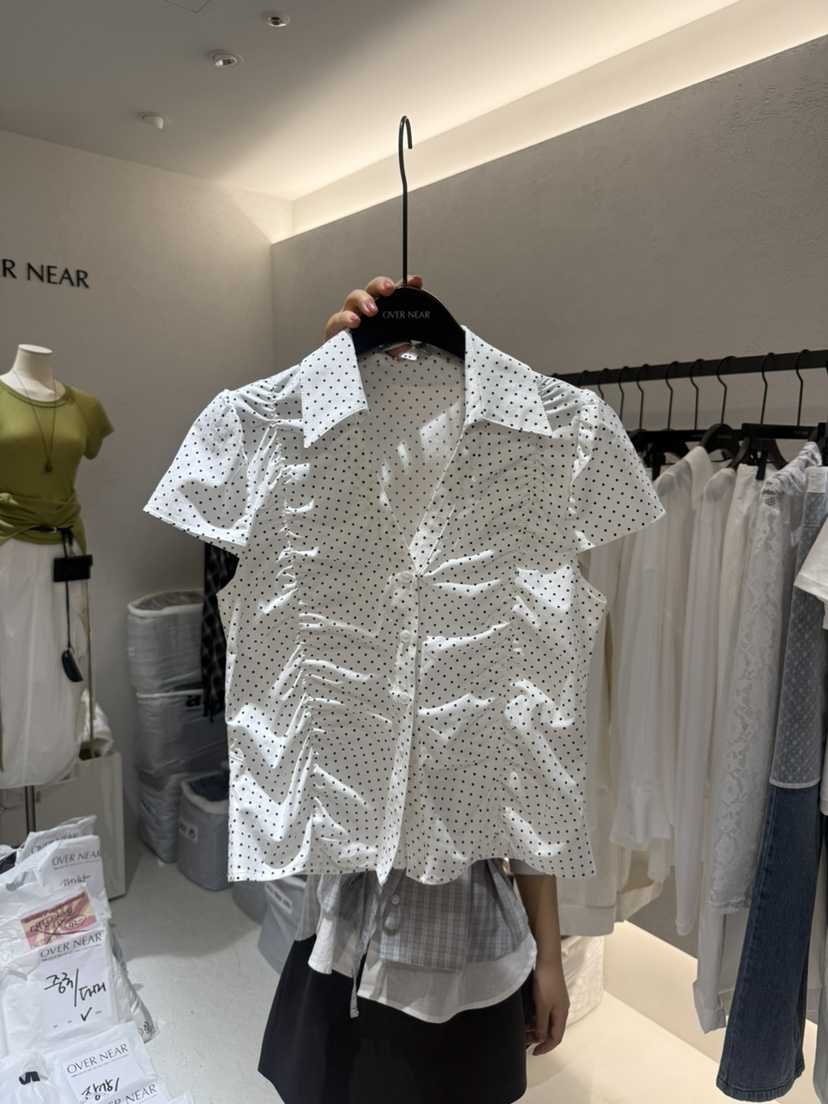 OVER NEAR韓國東大門直郵女裝新款休閑人氣26春夏襯衫蕾絲衫OVER NEAR襯衫/蕾絲衫