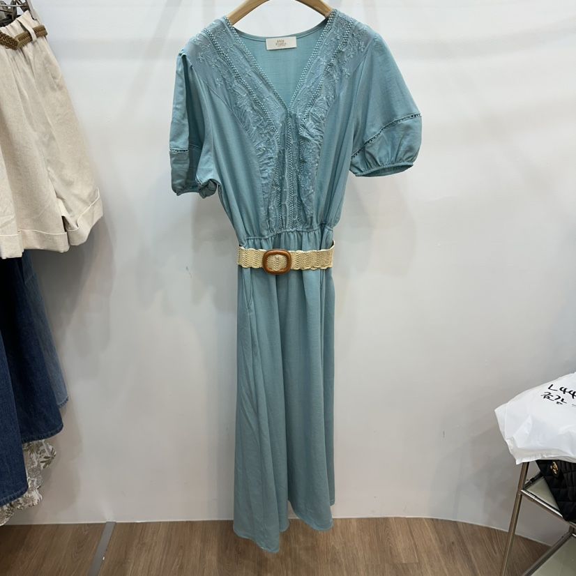 ABLESTUDIO東大門實拍韓國女士新款休閑推薦連衣裙含腰帶ABLESTUDIO連衣裙