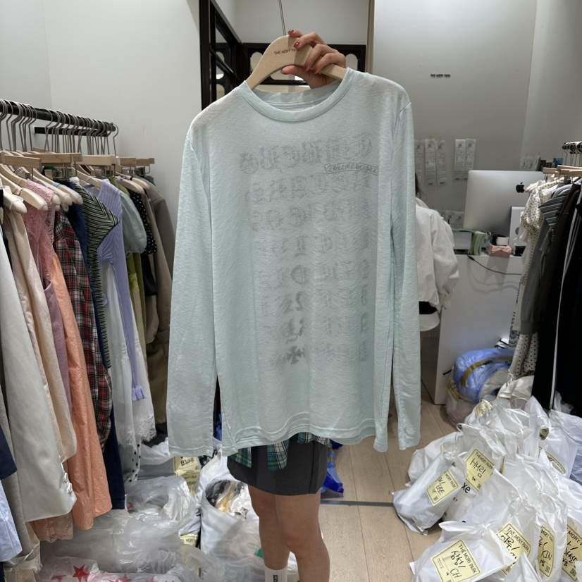 THEMORYPARK韓國直郵實拍女士新款人氣休閑時尚熱賣長袖T恤THE MORY PARK長袖T恤